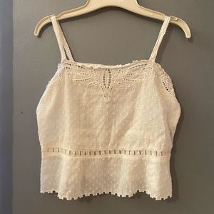 Cream detailed top